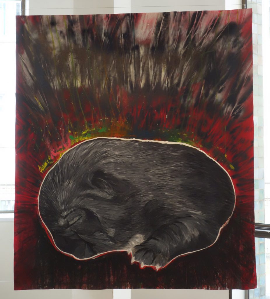 Peinture acrylique sur toile 205x170cm