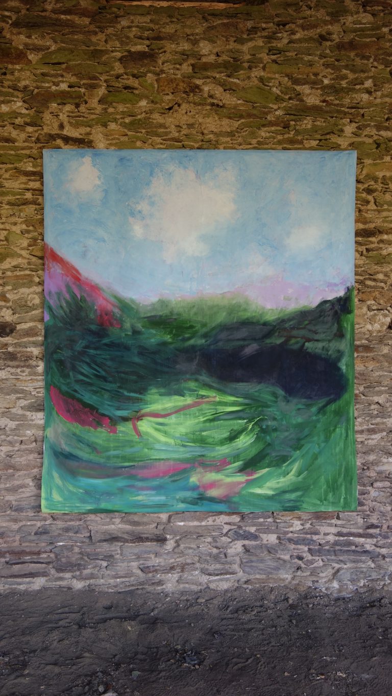 Grand paysage, acrylique sur toile , 2m x 2m40
