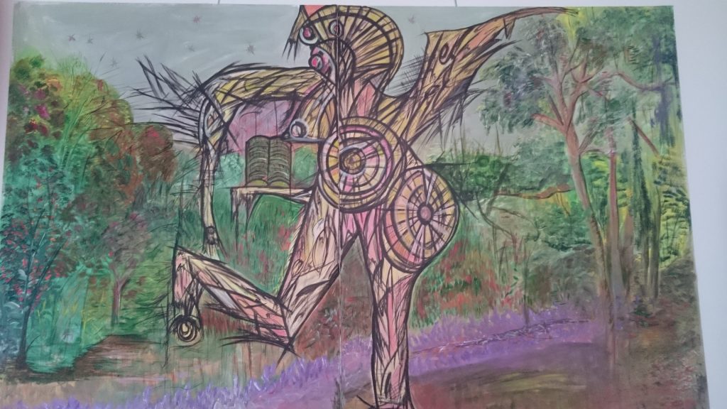 Le Faune - Rencontre avec l'artiste Sébastien Jean 2014,270 x 180 cm Acrylique sur toile