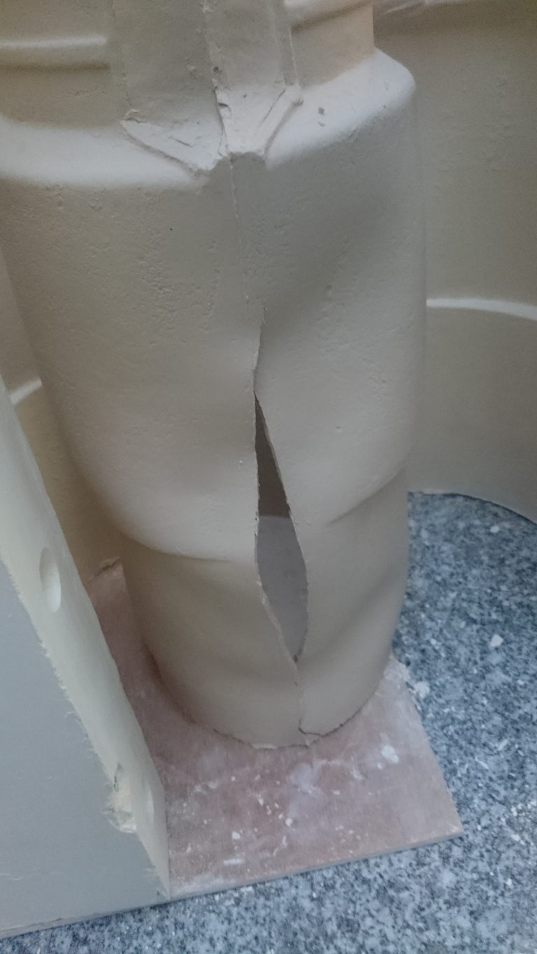 Quand on démoule un gros objet trop vite, ça peut arriver