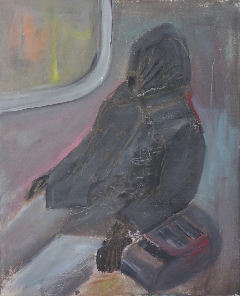 Musique pour une âme sombre, Acrylique sur toile 50x61cm, Guillaume Damry