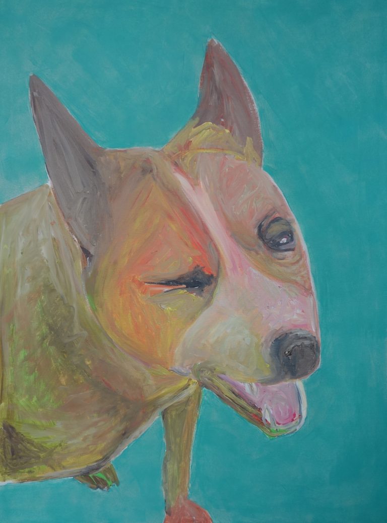Dog#1, issu de la série Les Trois Chien, Acrylique sur toile 60x80cm